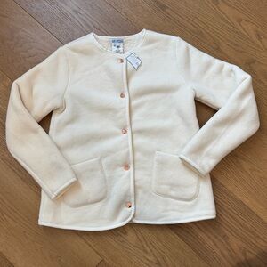Jacadi Paris Kids House Jacket - Soft White - Size 12 - NWT